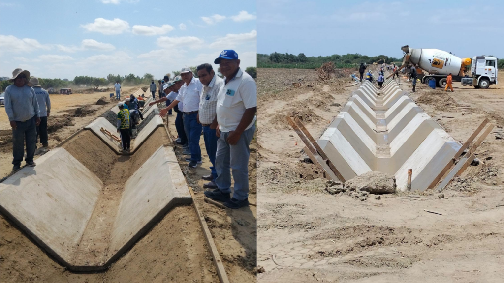 Canal Machoca alcanza 60% de avance y supervisan calidad de obra en Medio y Bajo Piura