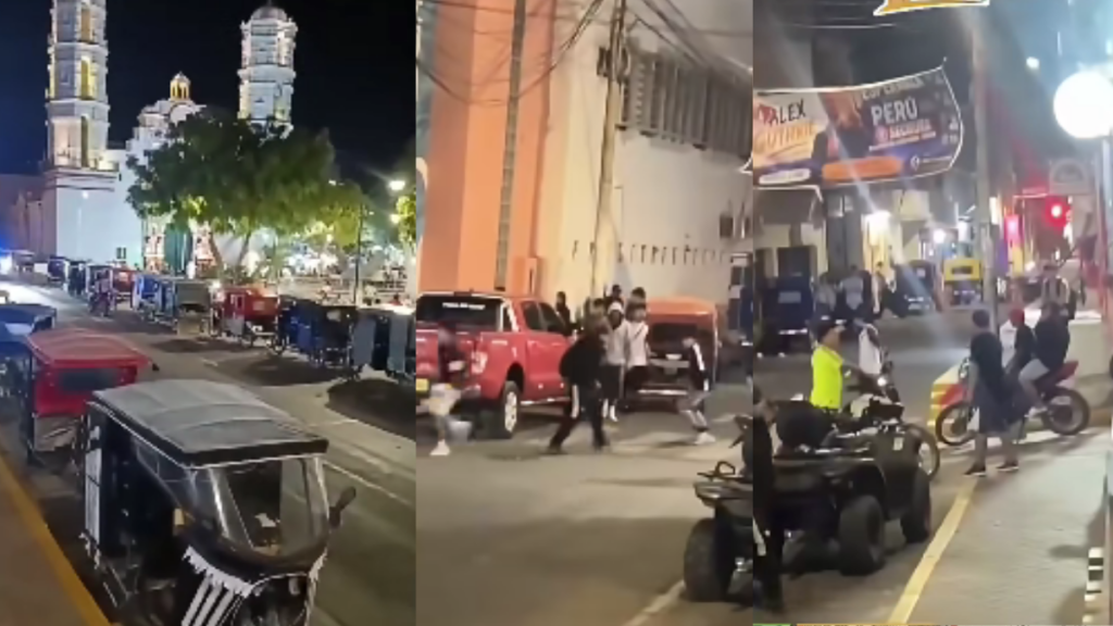 Sechura: Jóvenes protagonizan enfrentamiento con piedras en pleno centro de la ciudad
